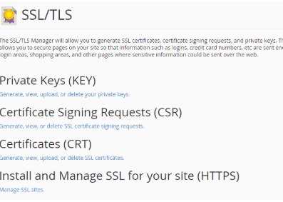 管理SSL站点