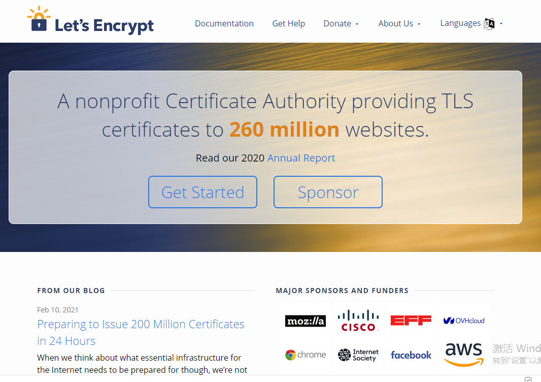 Let's Encrypt的国外申请免费SSL证书