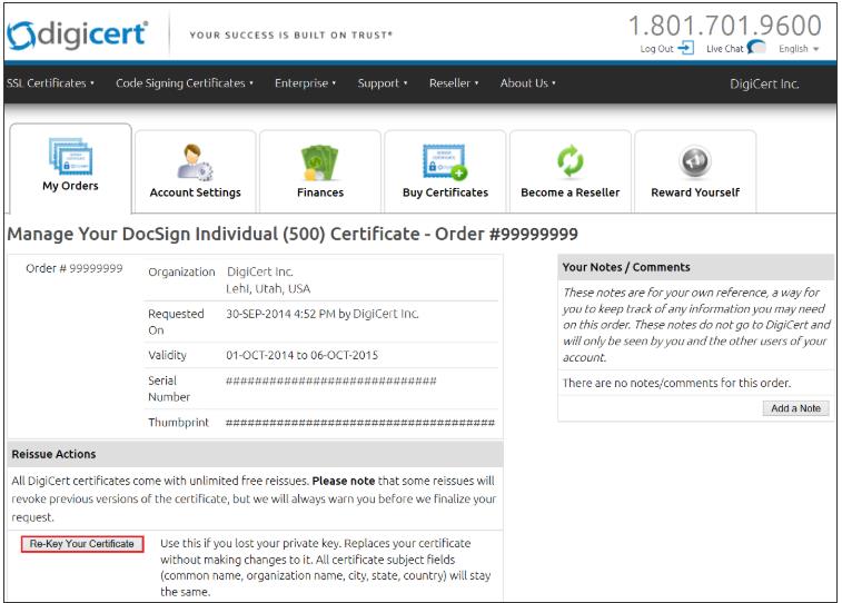 DigiCert文档签名证书密钥如何更换
