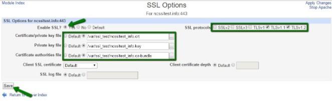 命令外壳启用SSL模块