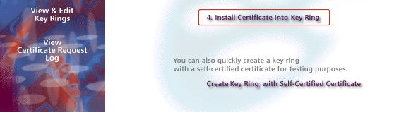 将用户证书公钥domain.com.crt文件导入密钥环文件中