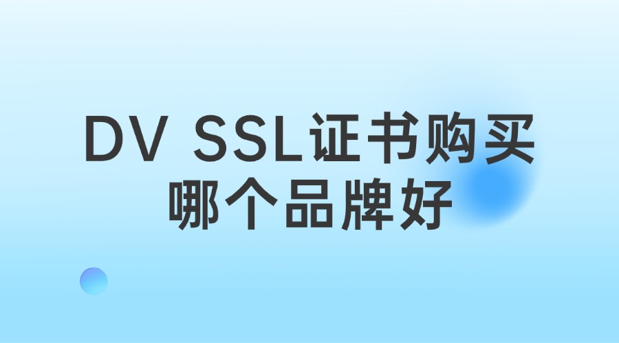 DV SSL证书购买