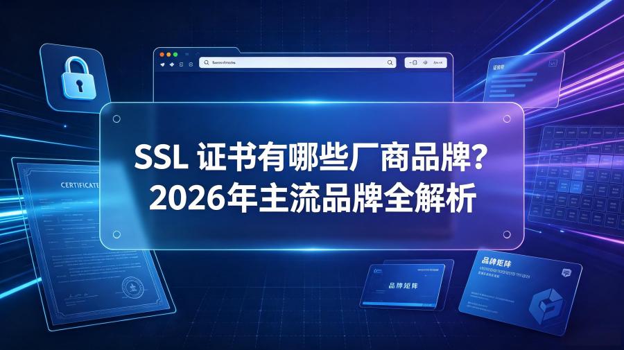 SSL证书有哪些厂商品牌